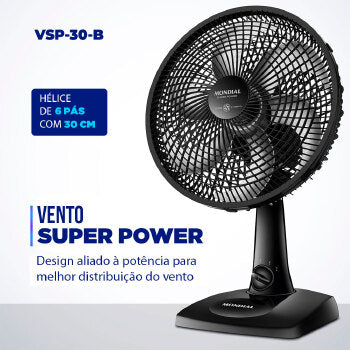 Vent 30cm Mondial Super Power Vsp-30-b - 3002-02
