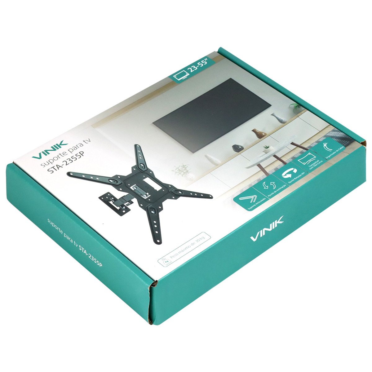 Suporte Articulado Para Tv Led/lcd/plasma De 23" A 55" Polegadas Com Inclinação - Sta-2355p