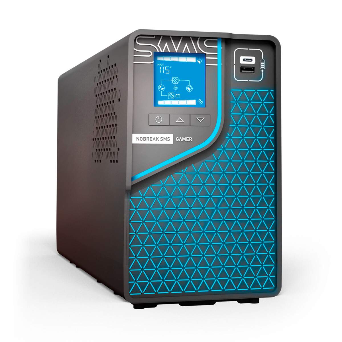 Nobreak Gamer Senoidal 2000va Entrada Bivolt E Saida 115 Ou 220v Regulagem Manual E Gerenciamento Wi-fi 29601