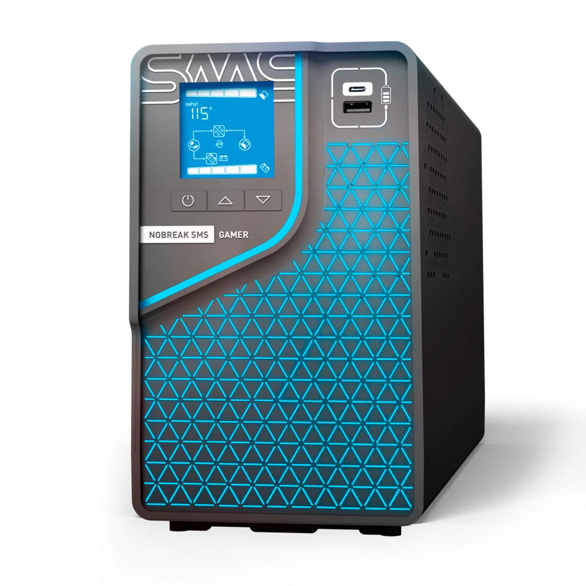 Nobreak Gamer Senoidal 2000va Entrada Bivolt E Saida 115 Ou 220v Regulagem Manual E Gerenciamento Wi-fi 29601