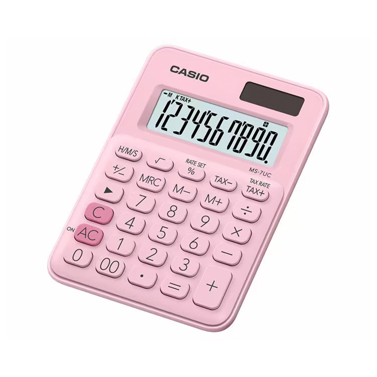 Calculadora De Mesa 10 Dígitos Com Cálculo De Horas Ms-7uc-pk-n-dc Rosa
