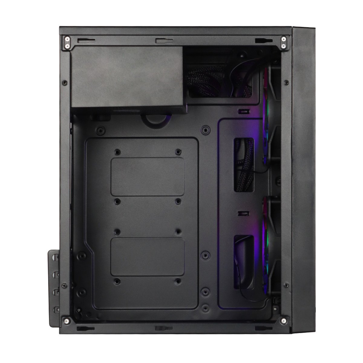 Gabinete Gamer Vinik Plate Lateral Acrílico C/ 2 Fans - Ggpacbk