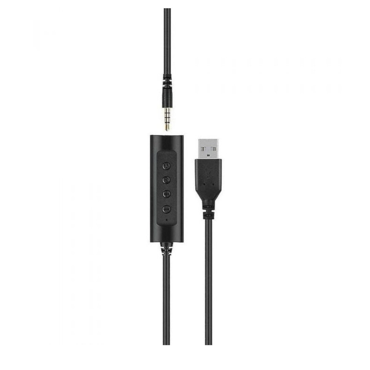 Headset Com Fio Hf600 Conexão P3 E Usb Cabo De 240cm Preto - Ph427