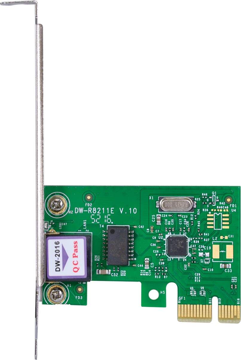Placa De Rede 10/100/1000 Pci-e Prv1000e Com Suporte Low Profile