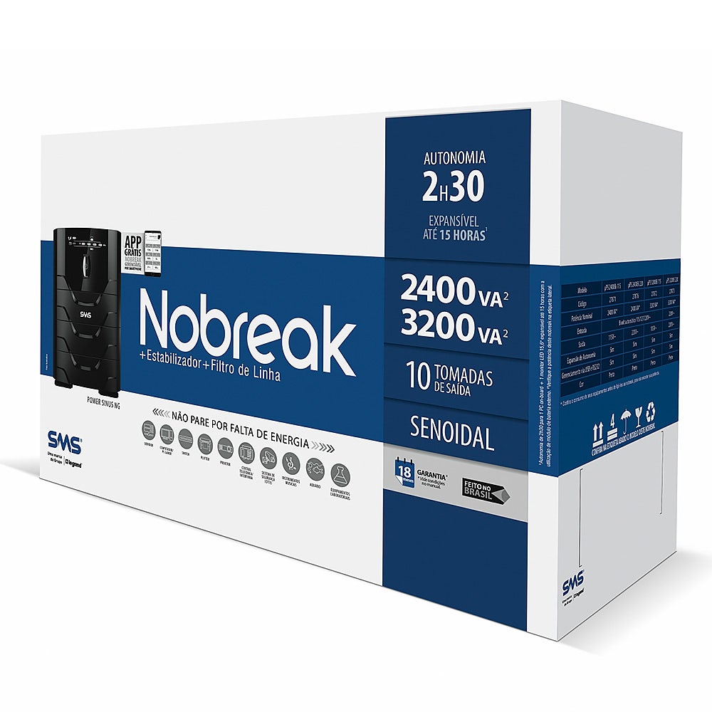 Nobreak SMS Power Sinus Senoidal 3200VA Monofásico - 27873