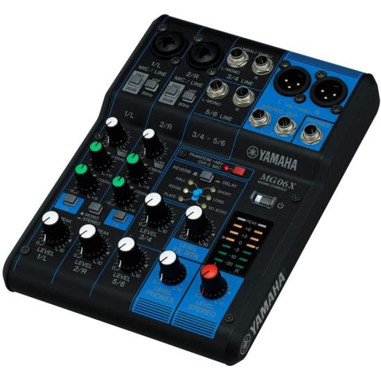 Mesa de Som Yamaha MG06X 6 Canais Bivolt Preta