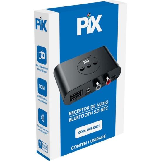 Receptor de Áudio Bluetooth 5.0 NFC Pix
