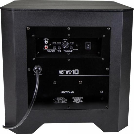 Subwoofer Ativo 10" Frahm 150W RD SW 10 Preto