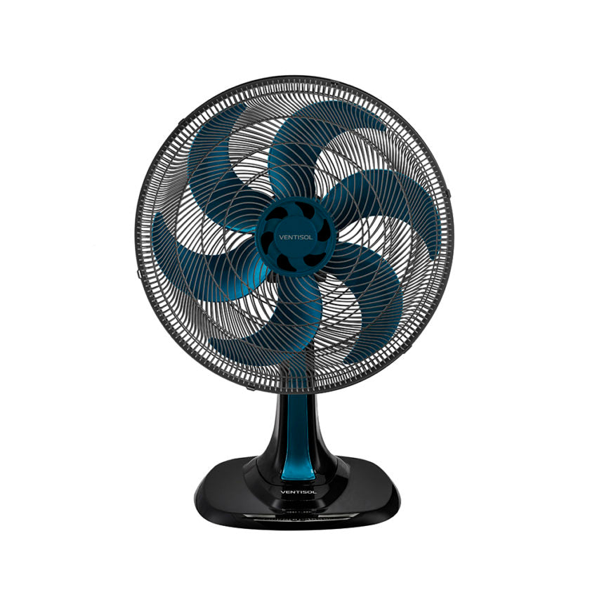 Ventilador Osc Mesa Turbo 6p 40cm Azul 220v Premium Ventisol