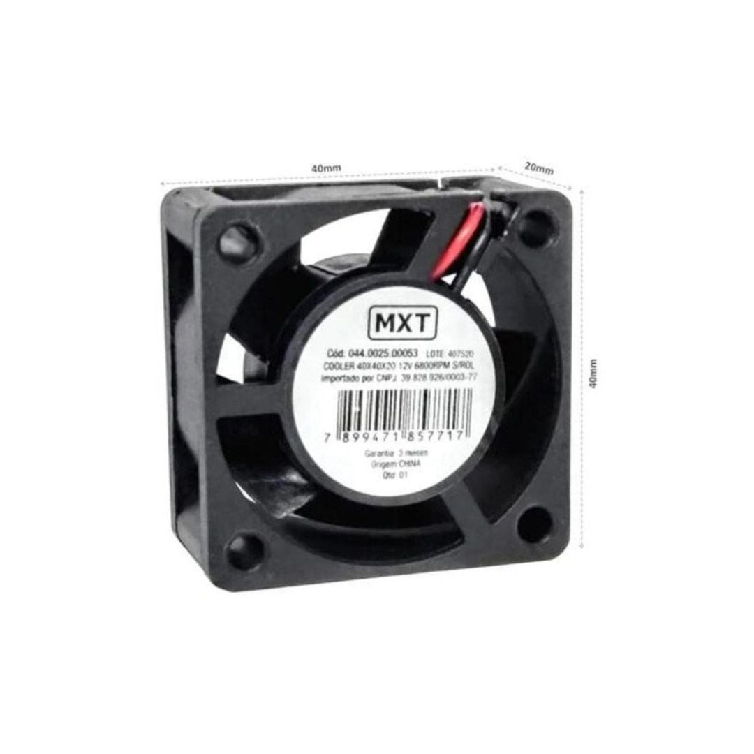 Microventilador 40x40x20mm 12v 680rpm 8.2cfm S/ Rolamento - Importado