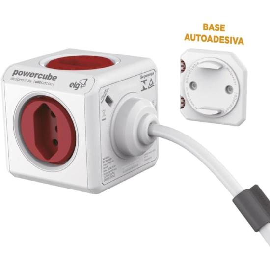 Adaptador Benjamim Múltiplo Powercube PWC-X5/3M Bivolt ELG