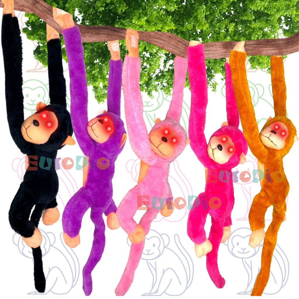 Macaco Braço Longo Macaquinho De Pelúcia Com Som E Luz