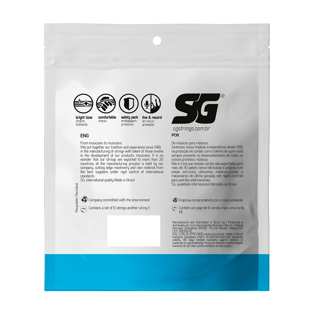 Encordoamento P/guitarra 010 Sg Leve - Pct/3