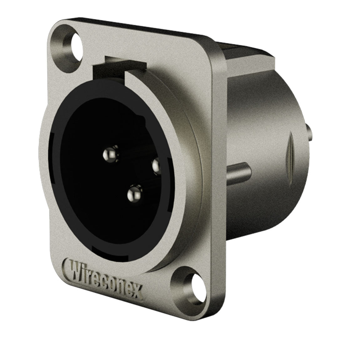 Conector Xlr Macho Wc 1033 Mp Bk Ni 3p Painel Wireconex 10 Unidades