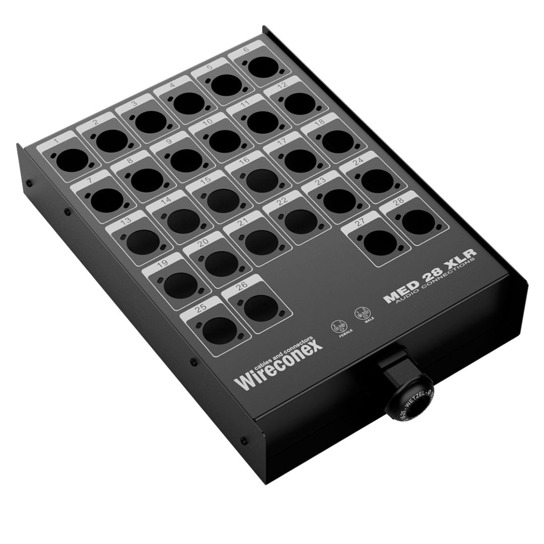 Painel Para Multicabos Sem Conectores 28 Vias Xlr - Wireconex