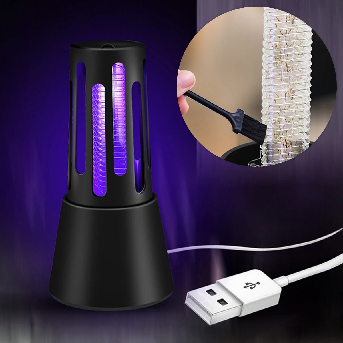 Abajour Armadilha Mata Mosquito Pernilongo Inseto Mosca Led Usb