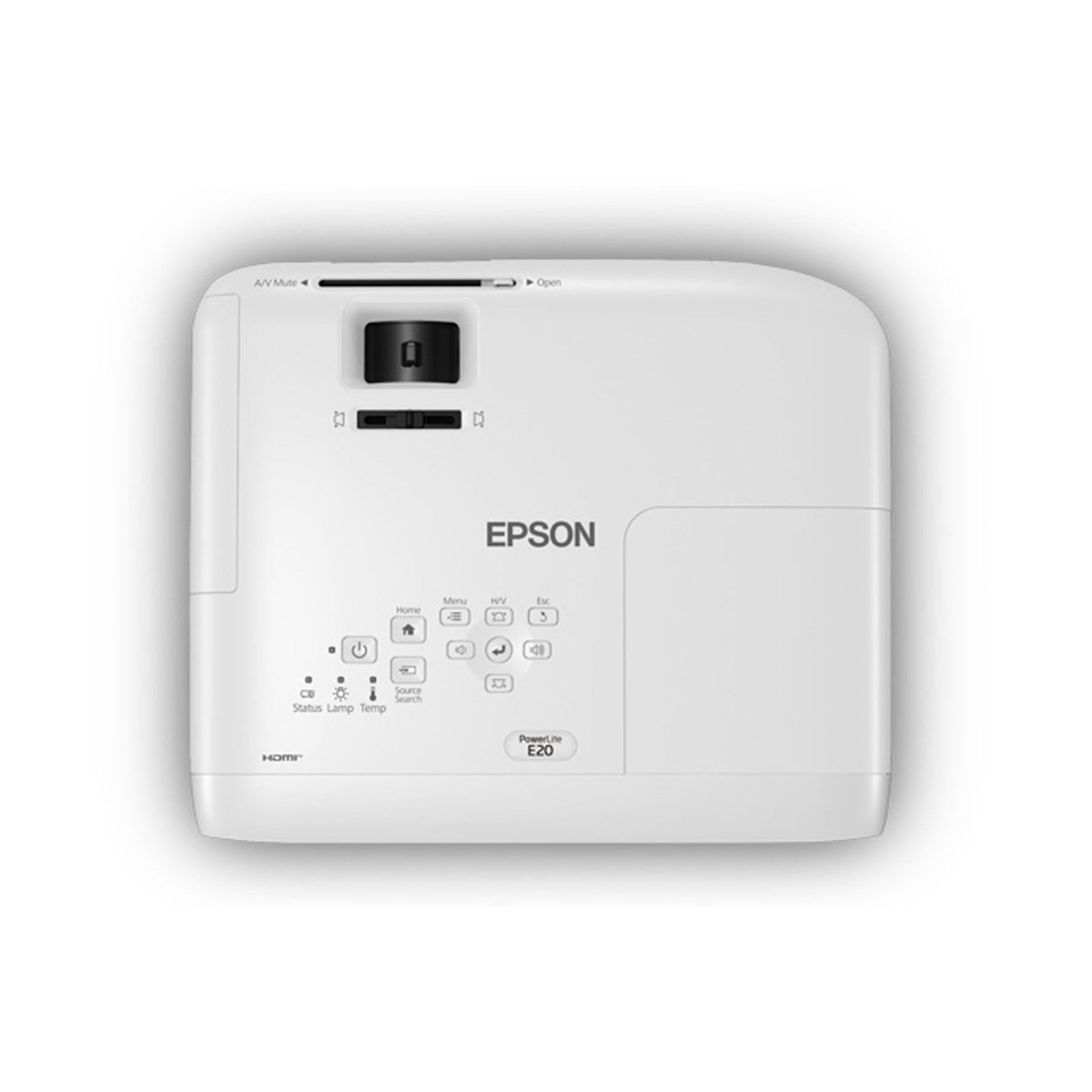 Projetor Epson E20 3400 Lumens XGA HDMI RS-232 V11H981020 -