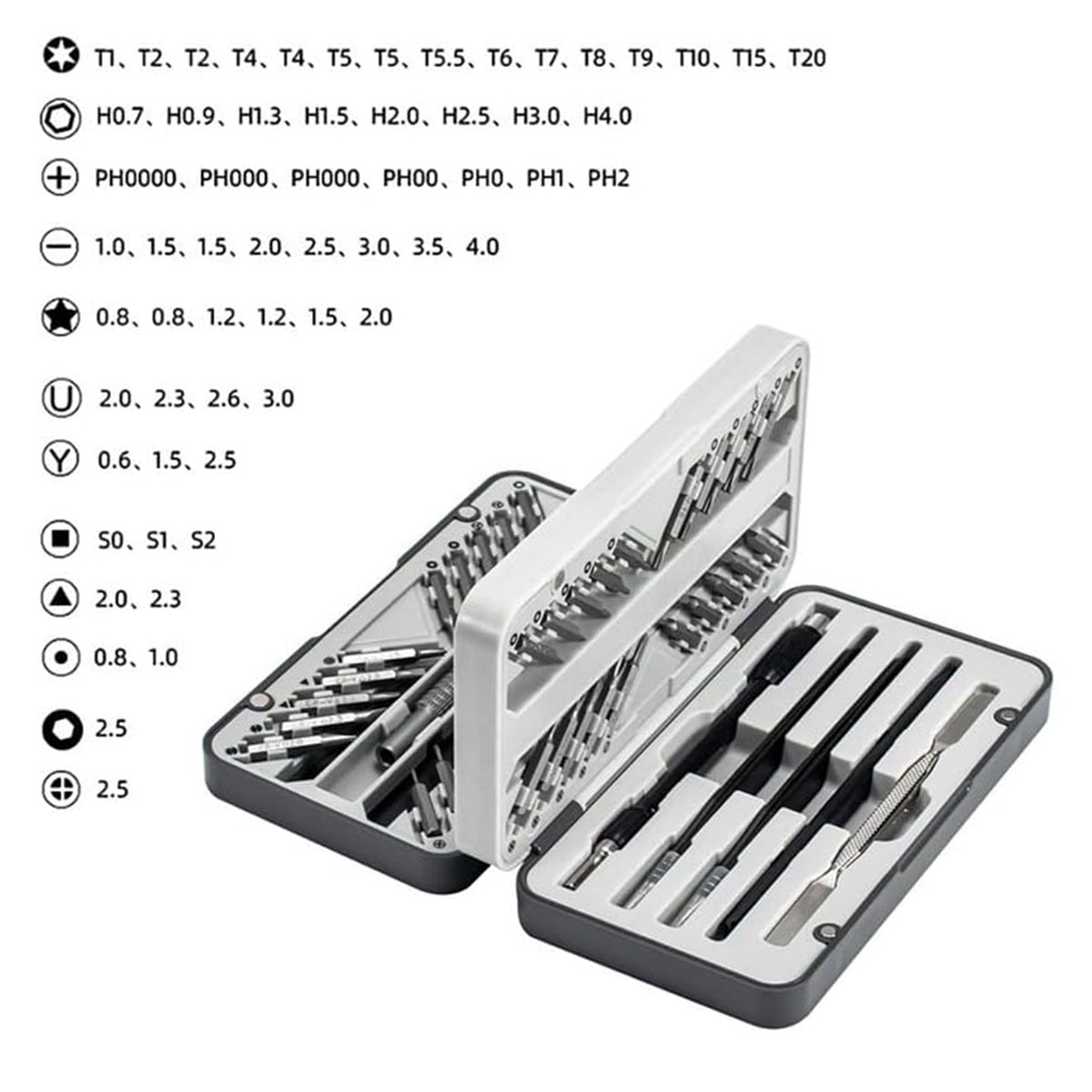 Jogo De Chaves De Precisão 66 Pçs Manutenção Celular Eletrônicos