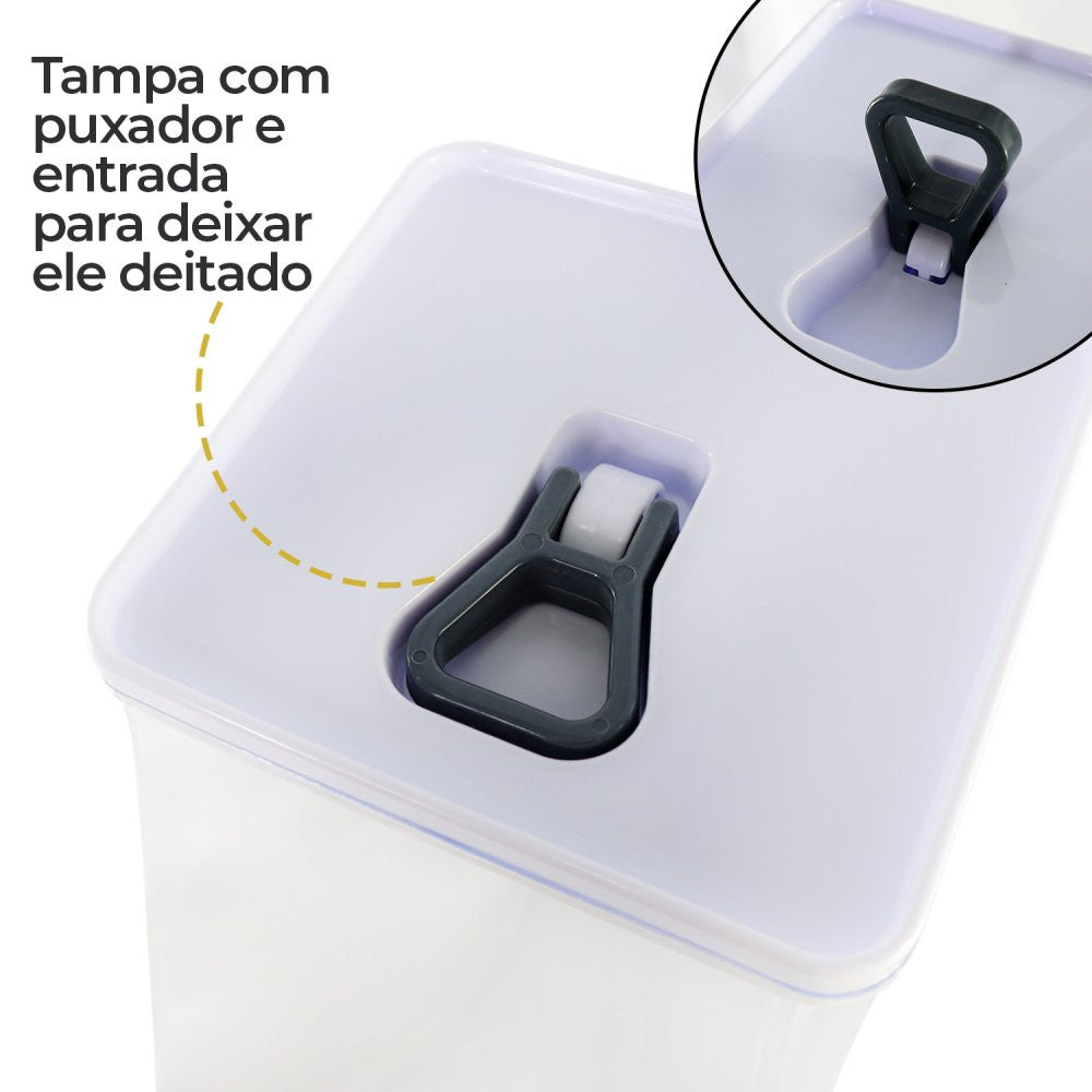 Kit Organizador Hermético Dubai Branco 5 Litros