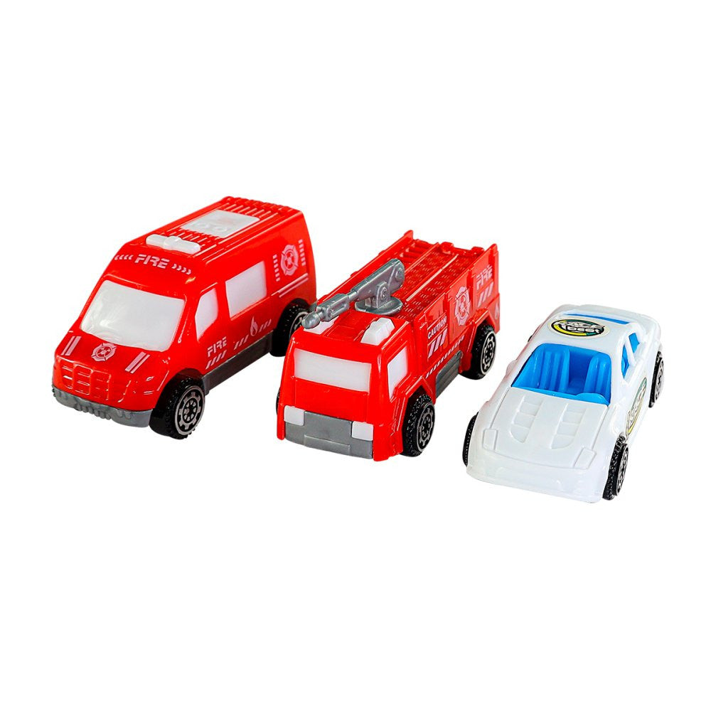 Pista Estacionamento de Brinquedo Bombeiro com 23 Peças