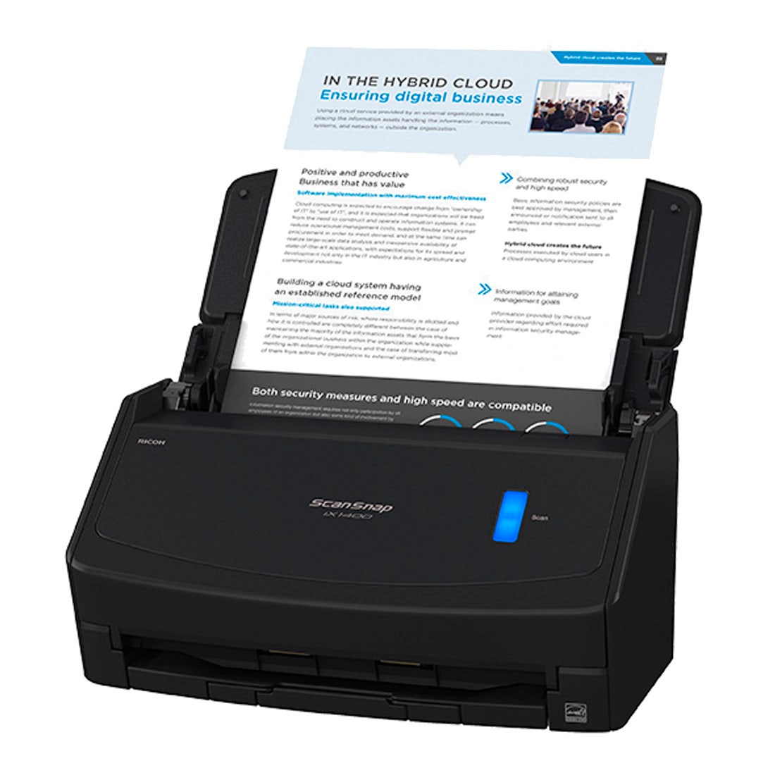 Scanner Ricoh IX1400 A4 Duplex 40ppm Preto - CG01000-300001