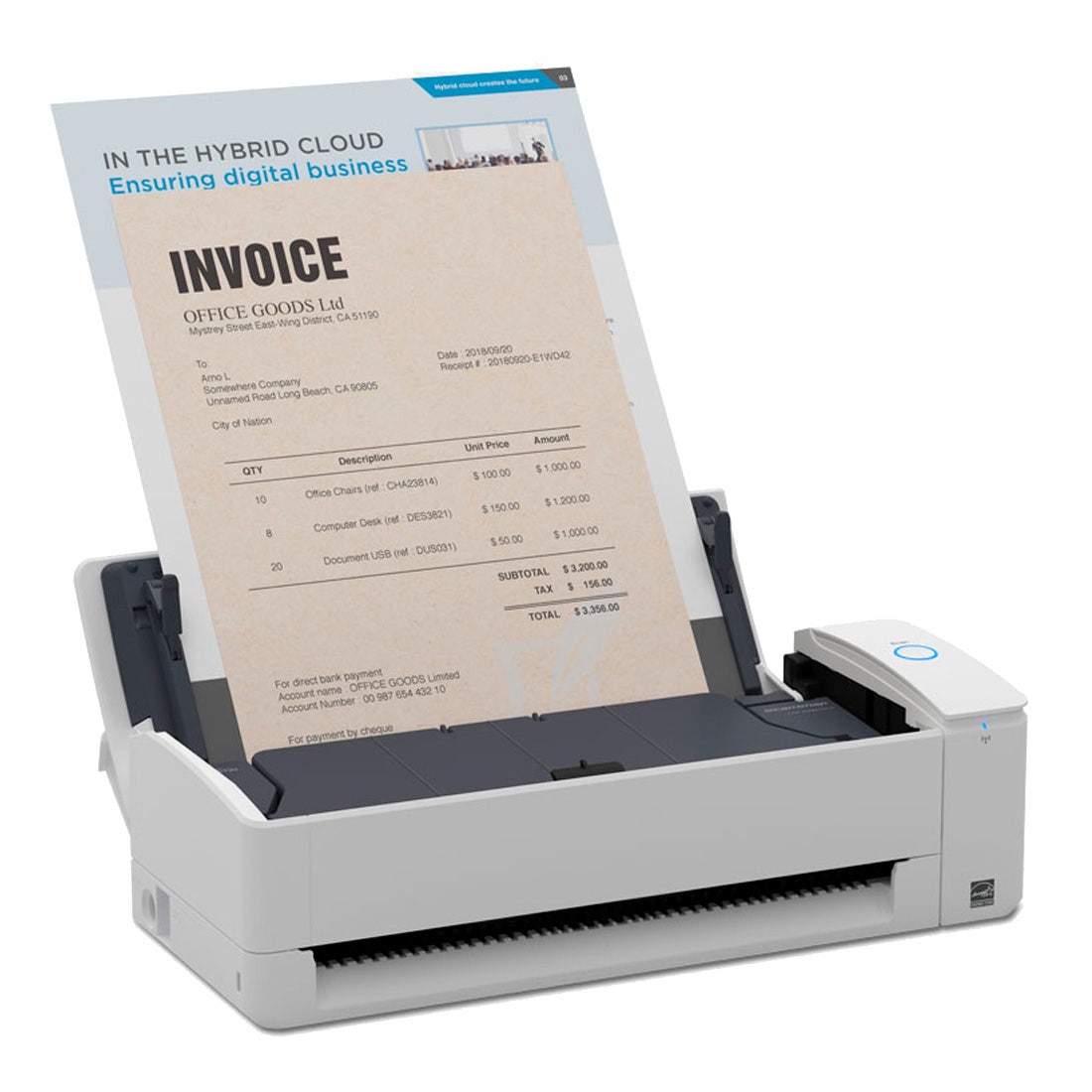 Scanner Ricoh iX1300 A4 Duplex 30ppm Wi-fi - CG01000-308801i