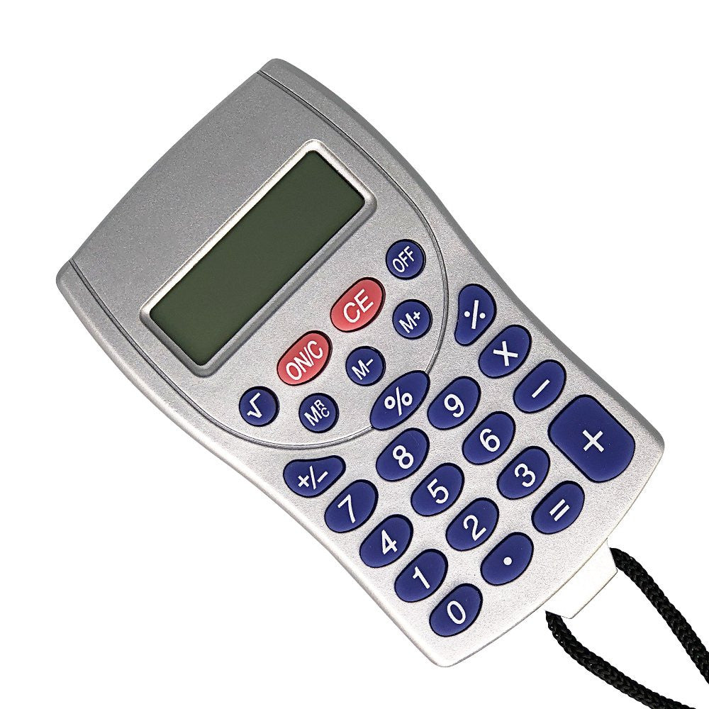 Calculadora Portátil de 8 Digitos com Cordão para Pendurar