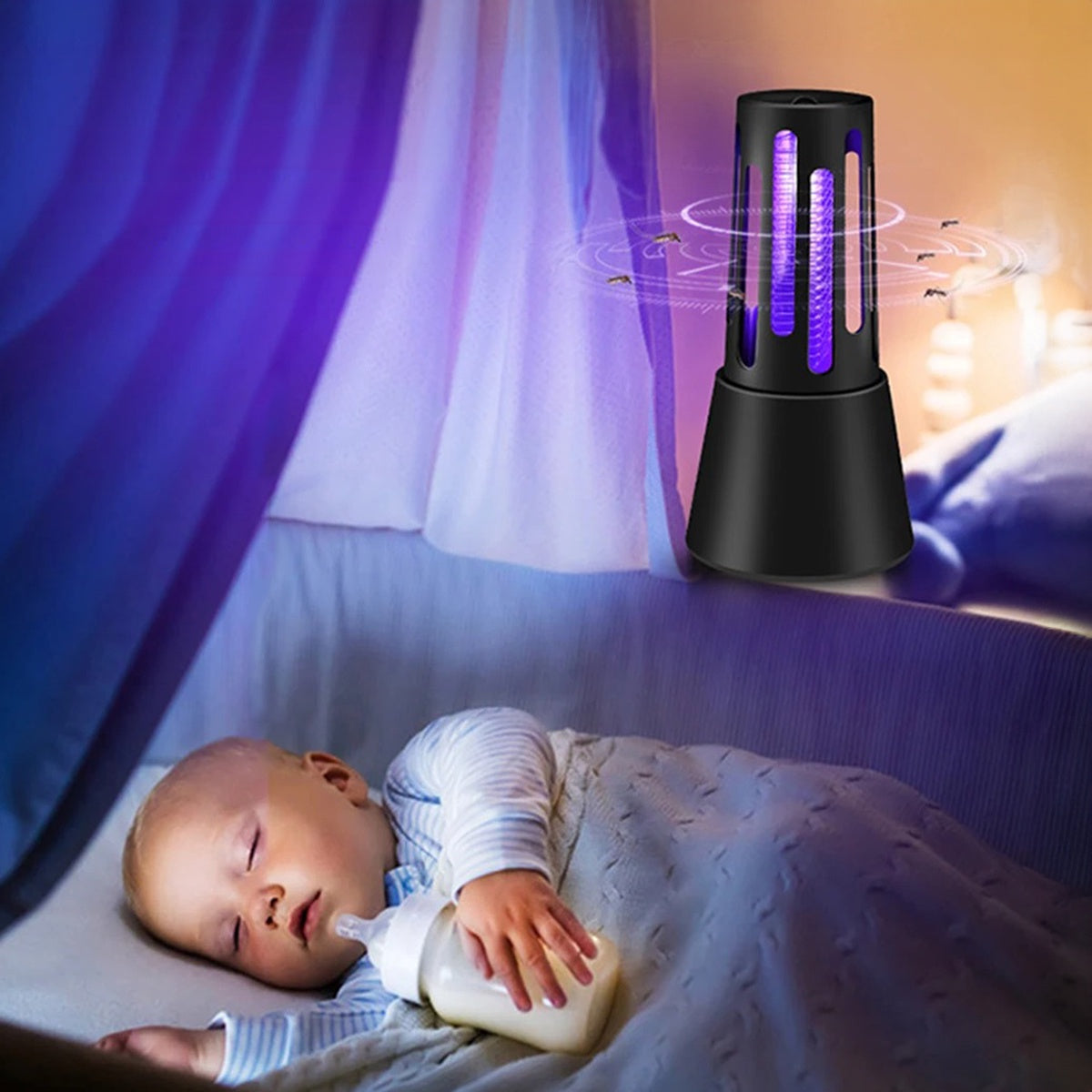 Abajour Armadilha Mata Mosquito Pernilongo Inseto Mosca Led Usb