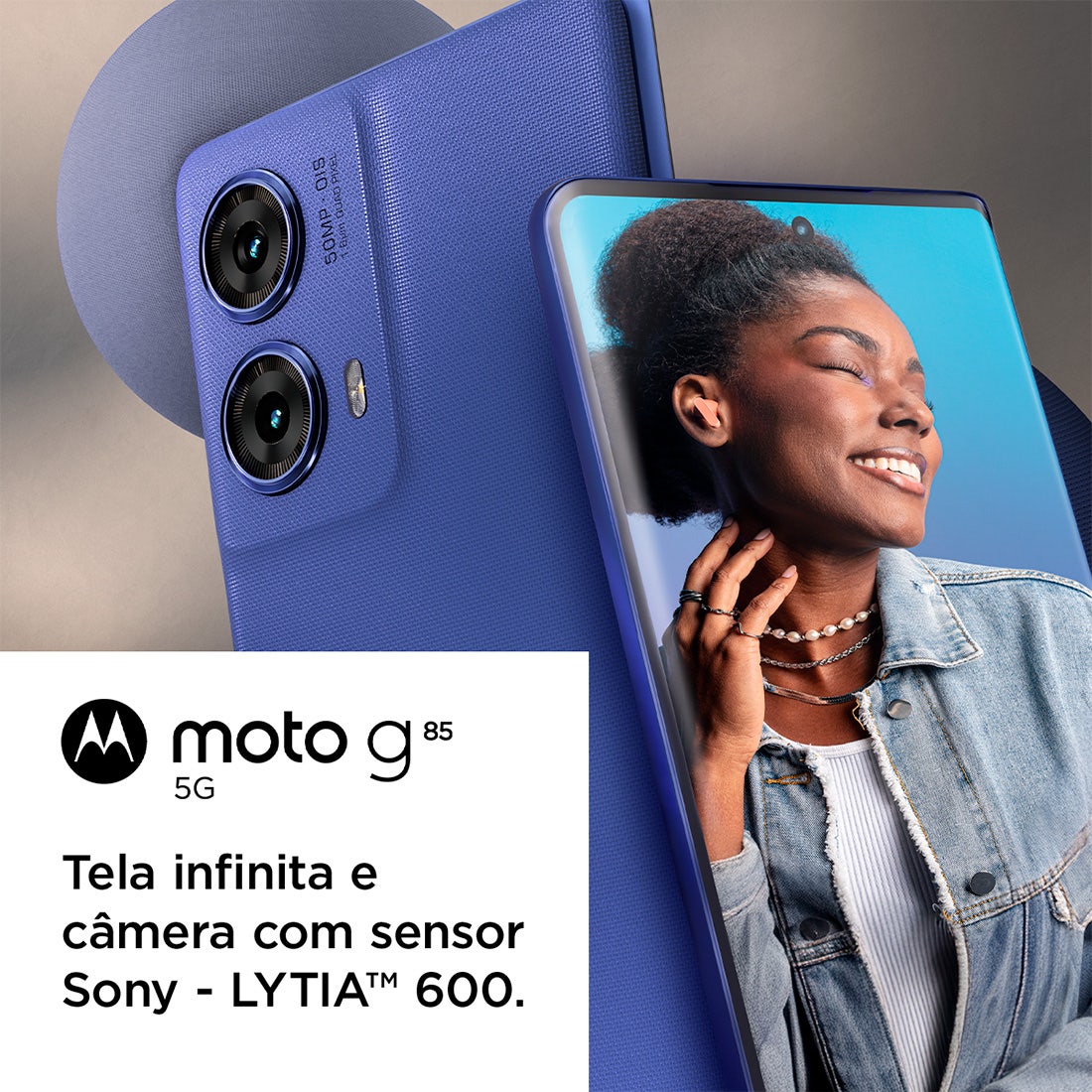 Smartphone Motorola G85 XT2427-1 Grafite 5G 256GB - PB290019BR