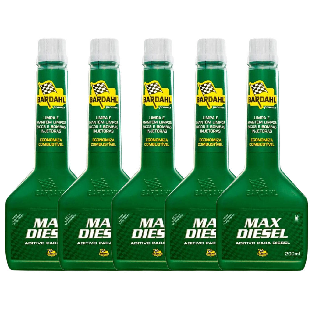Kit 5 Bardahl Max Diesel 200 Ml - UN / 5