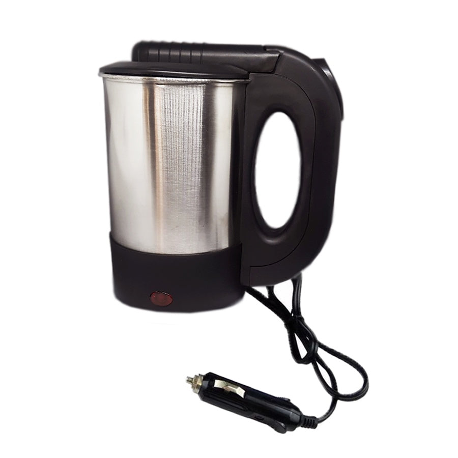 Chaleira Elétrica Portátil 12v Carro Chá Café Inox 500 Ml