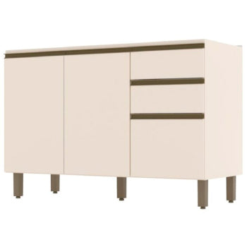 Balcao Henn Connect 3pts 2gvs 1,20m 100 Mdf S/tampo - C66-139