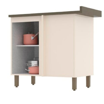 Balcao Canto Henn Connect 1 Pt C/ Tampo - Ce595-108 - PC / 2