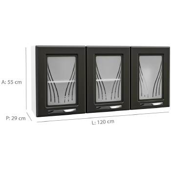 Armario Triplo Telasul Star 3 Pts C/vidro - 816007-02