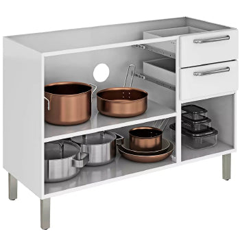 Balcao Itatiaia Tarsila 1,20m 3 Pts 2 Gvs S/tampo - 3500000837