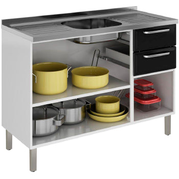 Balcao Itatiaia Tarsila 1,20m 3 Pts 2 Gvs S/tampo - 3500001463