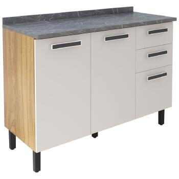 Balcao Itatiaia New Jazz 1.20 M 3 Pts 2 Gv C/tampo - 3600001606