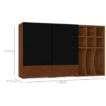 Armario Kits Parana Vivi Luz 2p 1,20 M Com Nicho - 2607 - PC / 2