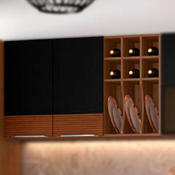 Armario Kits Parana Vivi Luz 2p 1,20 M Com Nicho - 2607 - PC / 2