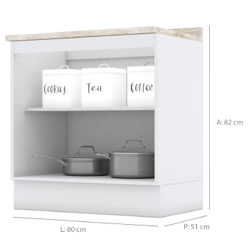 Balcao Henn Americana 80cm 2 Pts C/tampo - Ce355-05 - PC / 2