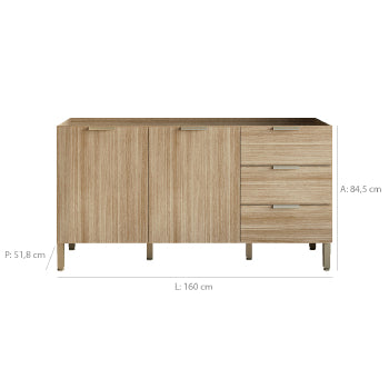 Balcao Kits Parana Glam 1,60m S/tampo - 2985 - PC / 2