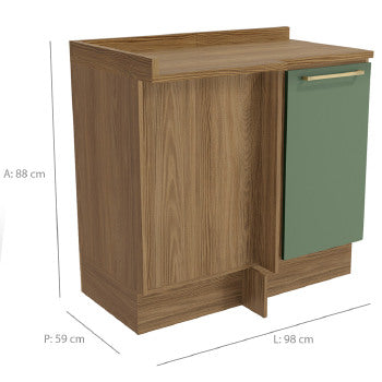 Balcao Canto Kappesberg Botanic C/tampo E 1porta C - Cb775-ngve - PC / 3
