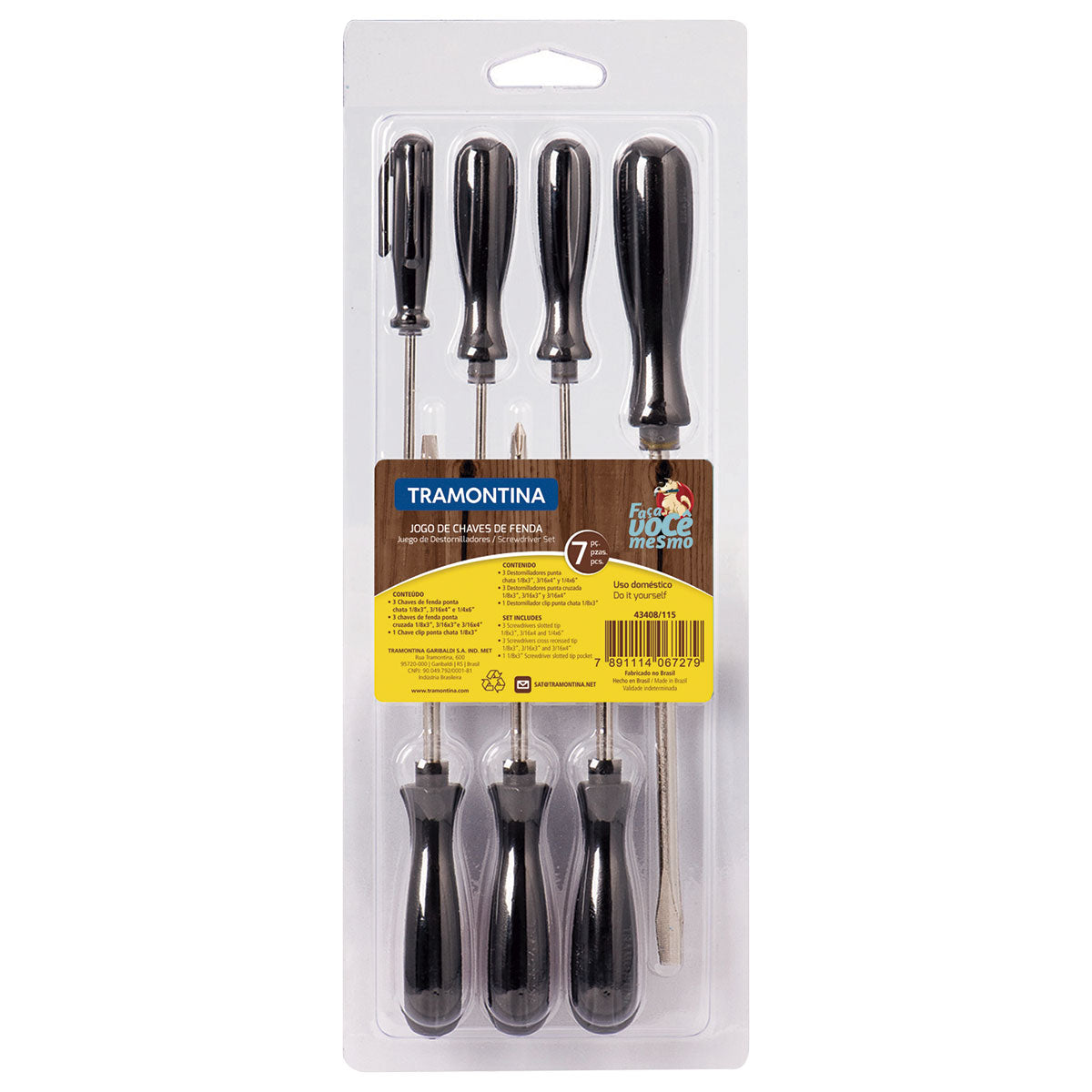 Jogo De Chaves De Fenda 7 Peças