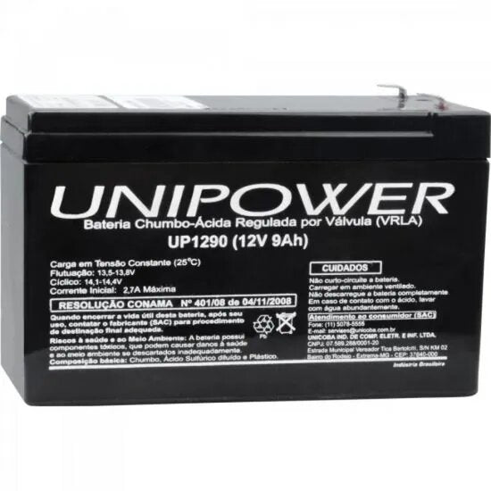 Bateria 12v 9a Selada Up1290 Unipower