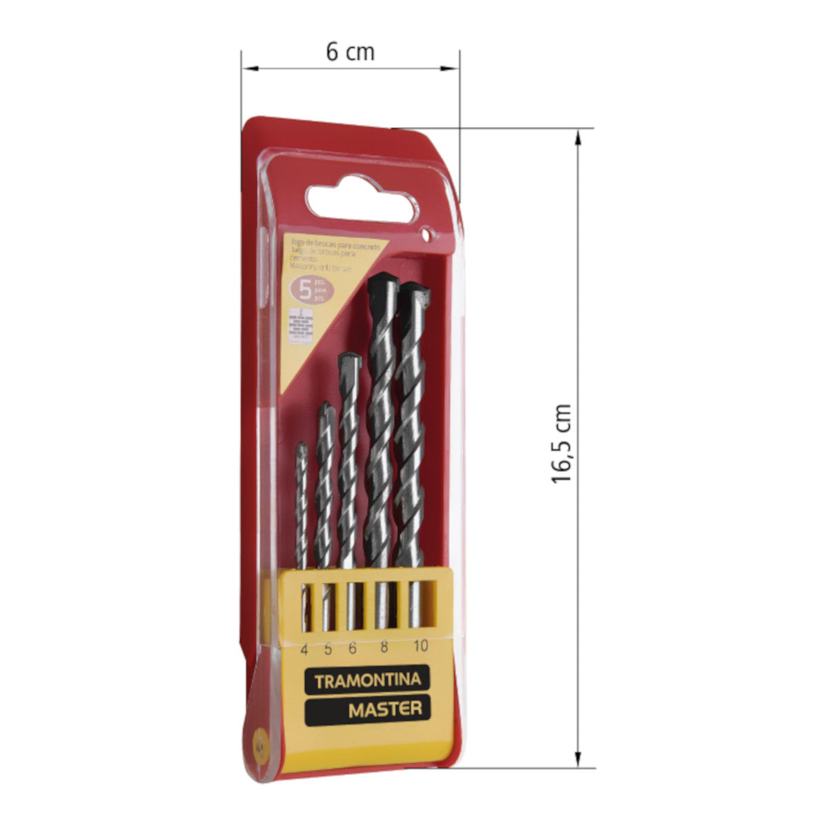 Jogo De Brocas Para Concreto Com 5 Pecas