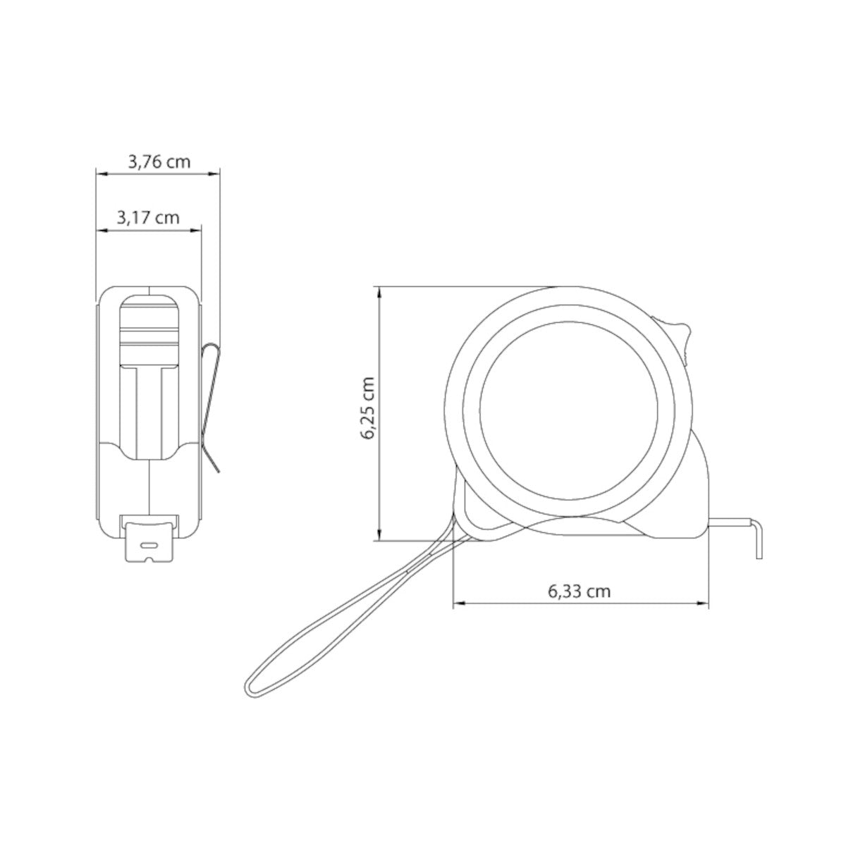 Trena Com Fita De Aco 3 Metros