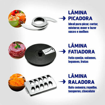 Multiprocessador Mondial Com Liquidificador 1000w - 3094-02