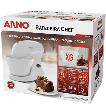 Batedeira Arno Chef 400w 5v 2bat Sm00/sm02 110V - Sm00