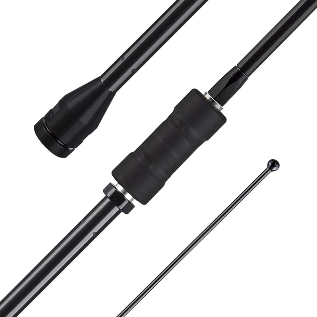 Antena Viúva Negra Para Rádio Px Móvel Base Prolongada Com Bobina Central Preta B-2007p