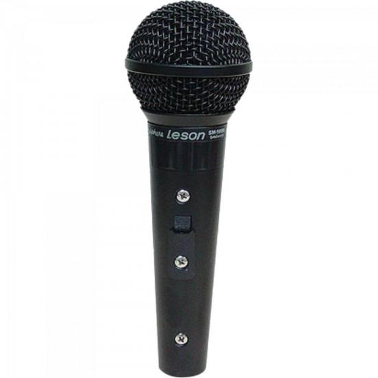 Microfone Vocal Profissional Leson SM58 P4BK Preto Fosco